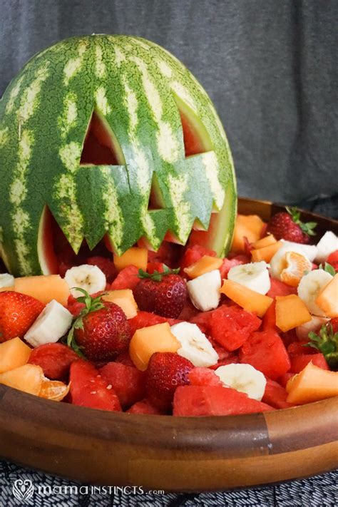 Vomiting Watermelon Fruit Tray A Fun And Healthy Halloween Snack