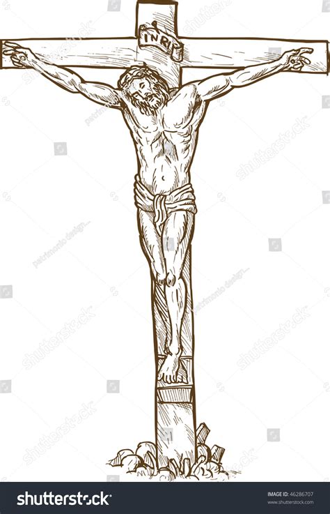 Jesus Carrying Cross Drawing At Getdrawings Free Download