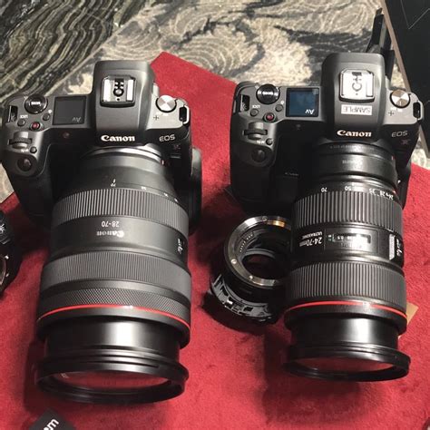 Interesting Size Comparison Canon Rf 28 70mm F2 Next To Canon Ef 24