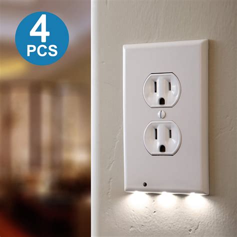 Lamps Lighting And Ceiling Fans 2 Plug Wall Cover Outlet Plate With Led