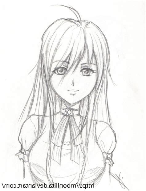 Anime Drawing Easy Girl At Getdrawings Free Download