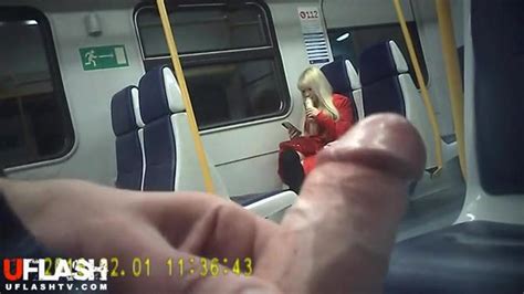 flash in train porn video