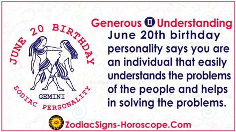 June 20 Zodiac Gemini Horoscope Birthday Personality And Lucky Things
