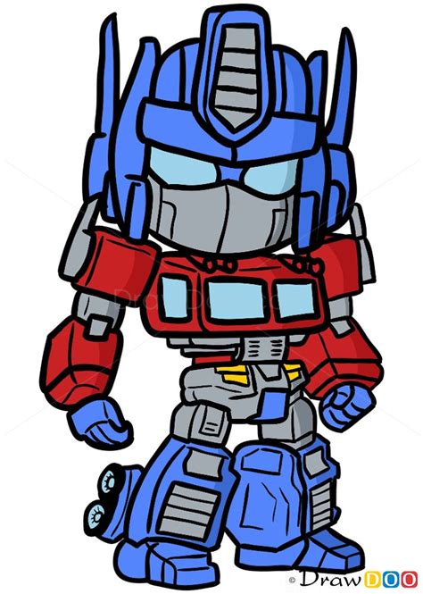 How To Draw Optimus Prime Chibi How To Draw Drawing Ideas Draw Something Drawing Tutorials