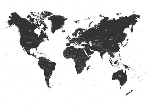 World Map High Detail Political Map By Petr Polák On Dribbble