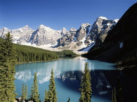 Wenkchemna Peaks And Moraine Lake Banff Np Alberta Canada