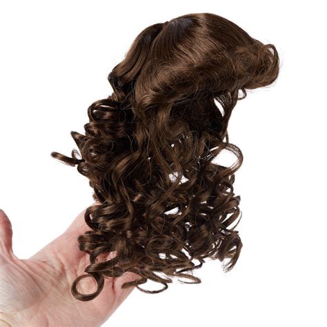 Antinas Brown Long Ringlets Doll Wig Doll Hair Doll Supplies