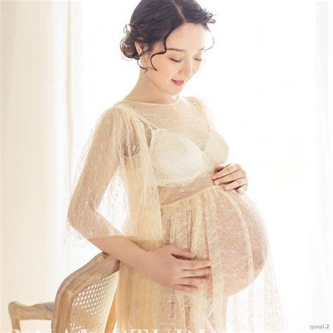 Lace Maternity Dresses For Photo Shoot Maxi Gown Sexy Tulle Pregnant