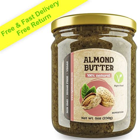 Almond Butter 8oz 230g Right Food