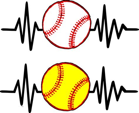 Library Of Softball Heartbeat Image Freeuse Library Png