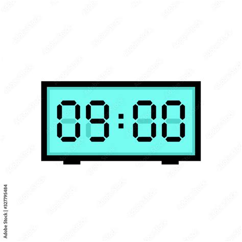 Digital Alarm Clock Displaying 900 Oclock Clipart Image Isolated On