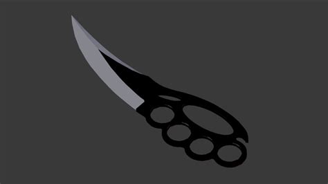 Brass Knuckle Knife Free 3d Model 3ds Obj Blend Free3d