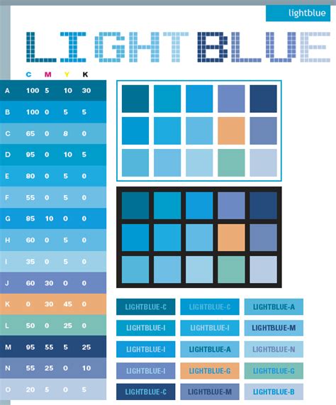 Light Blue Color Schemes Color Combinations Color Palettes For Print Cmyk And Web Rgb Html