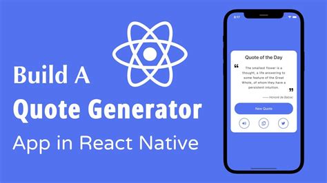 Build Quote Generator App In React Native Beginners Tutorial For React Native Youtube