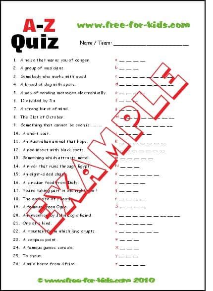 21 Free Quiz Templates Word Excel Formats