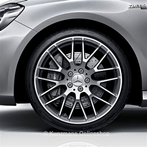 AMG 19 Inch Rim Set A Class W176 Cross Spoke Design A45 AMG Titanium