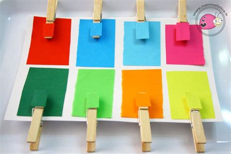 Montessori Attivita Vita Pratica Motricita Fine Appaiamenti Di Colore