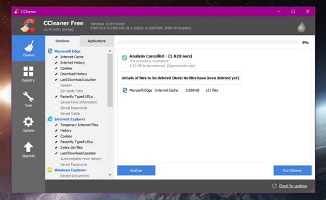 Windows 10 Version 1809 Breaks Down Some Ccleaner Cleaning Features