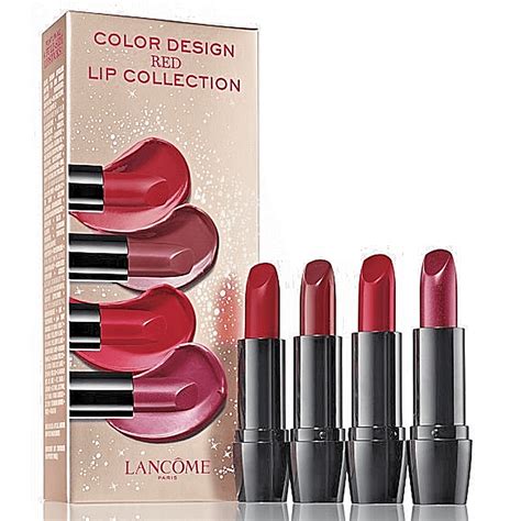 Lancome Color Design Lipstick 4 Pc Set Red 378371173181 Walmart
