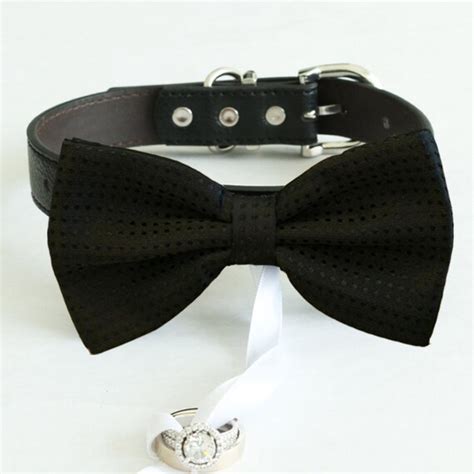 Black Dog Bow Tie Dog Ring Bearer Pet Wedding Accessory Pet Etsy