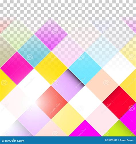 Transparent Colorful Squares Stock Vector Image 39553091