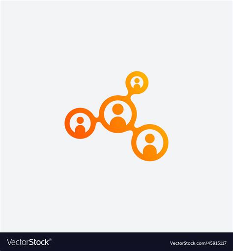 Connecting People Logo Design Royalty Free Vector Image