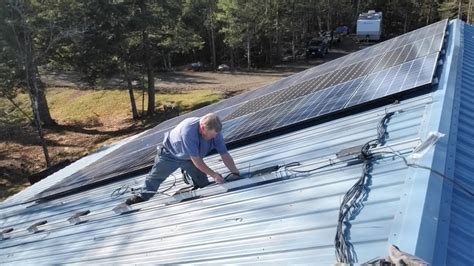 Installing Solar Panels On A Metal Roof Youtube