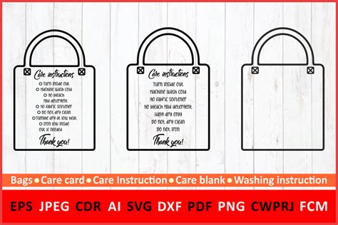 Care Instruction Svg Care Card Shopping Tote Bag Svg 486915 Svgs
