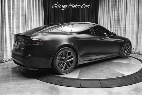 Used 2022 Tesla Model S Plaid Sedan Satin Black 1020 Hp Worlds Fastest Production Sedan Ever