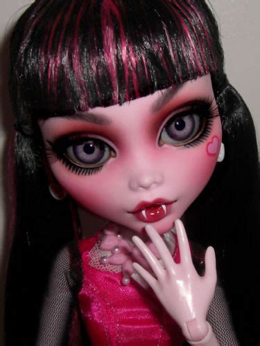 ☠ Ooak Custom Monster High Doll Repaint Draculaura Vampire 17 Bjd ☠