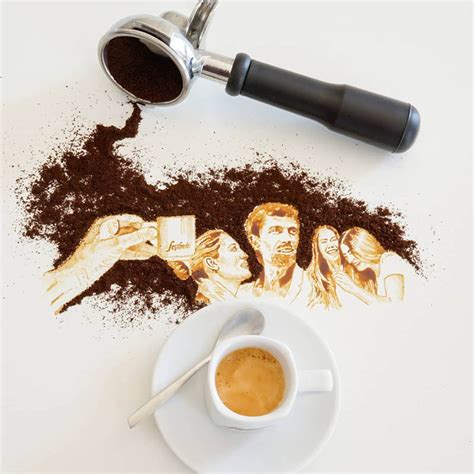 Spilled Coffee Drawing By Italian Artist Giulia Bernardelli Design Swan