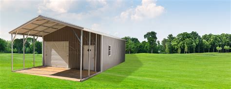 Metal Storage Shed With Carport