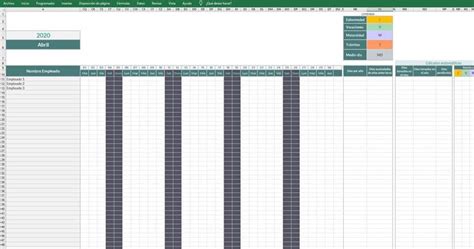 Plantilla Gratuita De Control De Vacaciones En Excel EA