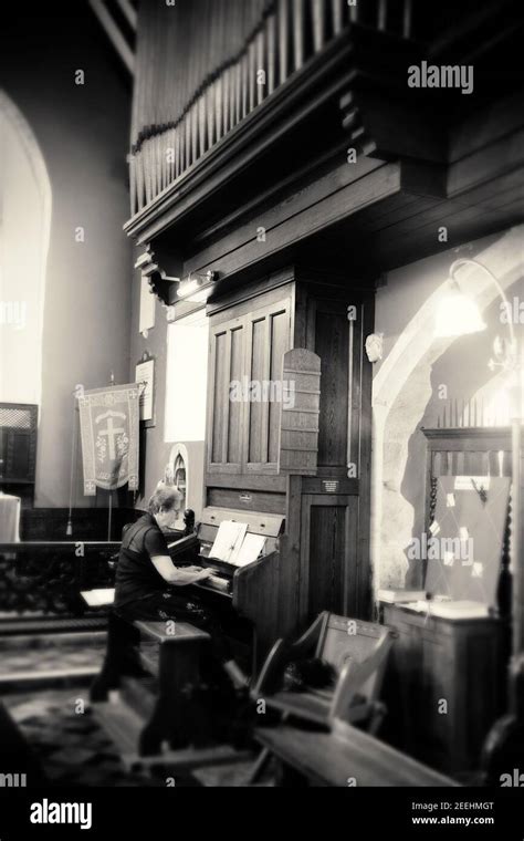 Church Organist Stock Photo Alamy