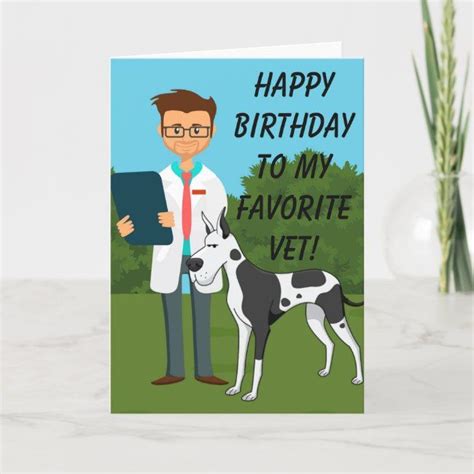 Male Veterinarian Birthday Card Zazzle Birthday Cards Custom