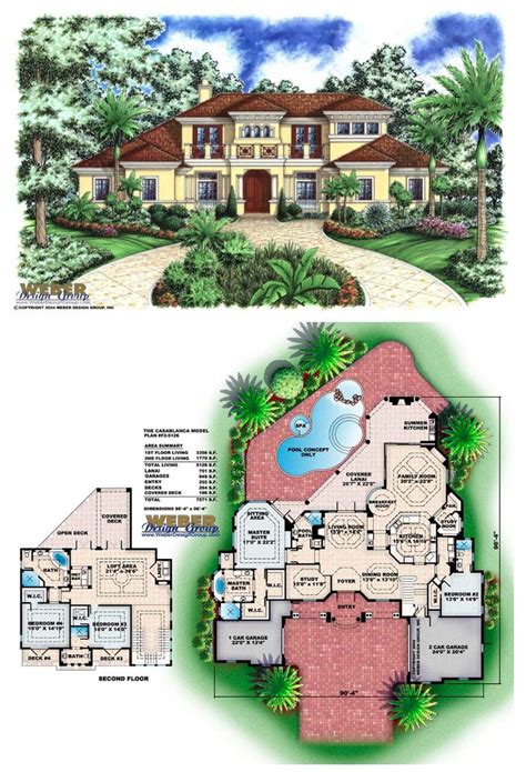 Official house plan & blueprint site of builder magazine. Casablanca House Plan in 2020 | Mediterranean homes ...