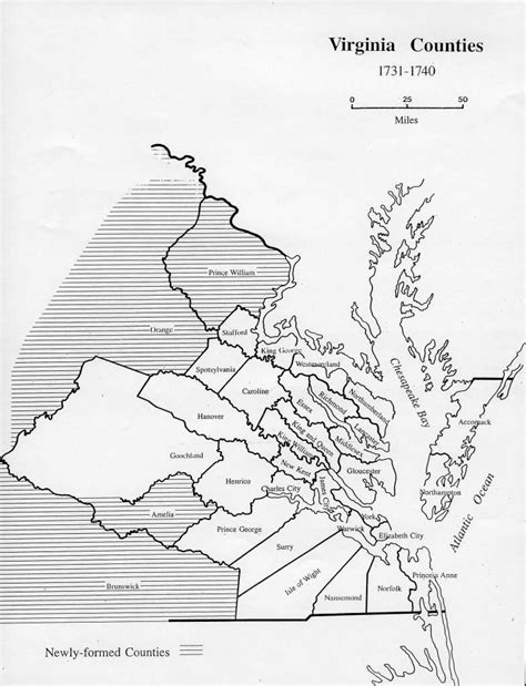Virginia Counties 17311740 Encyclopedia Virginia