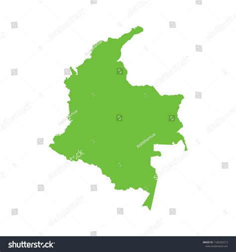 Vector Cartoon Colombia Map Icon Isolated On Royalty Free Stock
