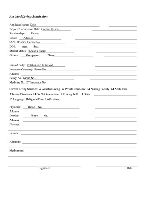 Printable Assisted Living Documentation Forms Printable Forms Free Online