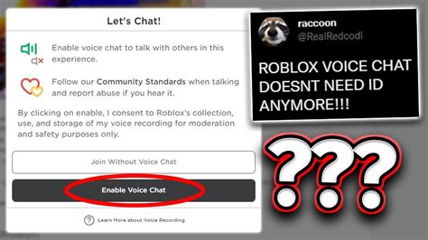 Roblox Voice Chat Without Id Youtube