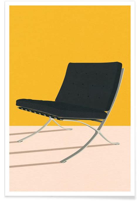 Barcelona Chair By Mies Van Der Rohe Poster Juniqe