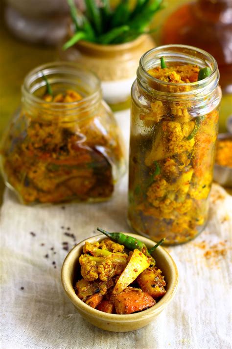 Gobi Gajar Shalgam Ka Achaar Indian Food Recipes Vegetarian Recipes