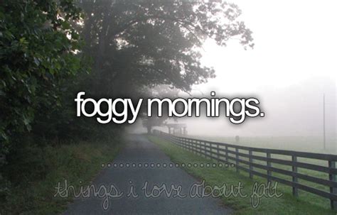 Things I Love About Fall With Images My Love Foggy Morning