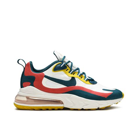 Nike Air Max 270 React White Turquoise Yellow Ct1264 103 Laced