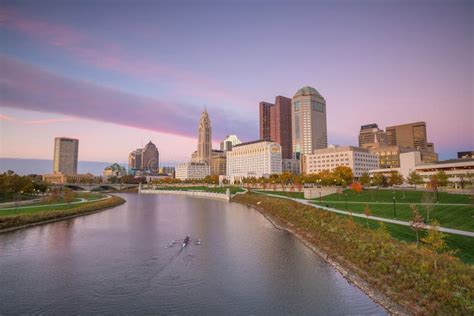 View Of Downtown Columbus Ohio Skyline Stock Photo Image Of Panoramic