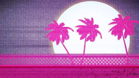 Download Hotline Miami Pink Palm Trees Wallpaper