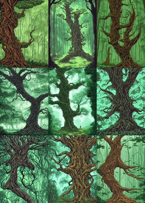 Giant Tree In A Verdant Forest By Tim Doyle Stable Diffusion Openart