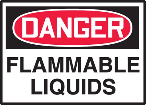 Flammable Liquids OSHA Danger Safety Label LCHL155