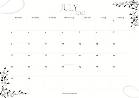 July 2023 Calendars ️ Printable For Free