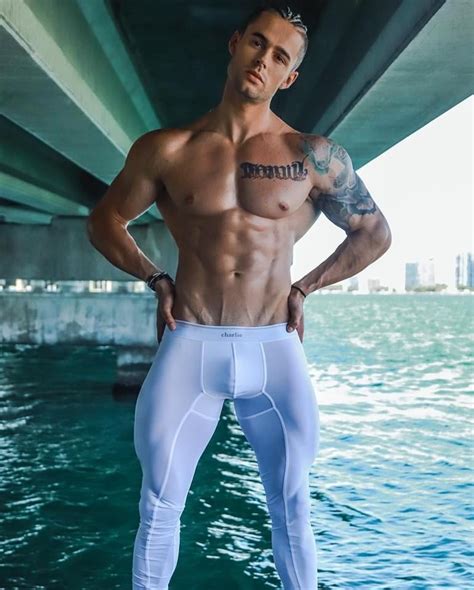 Mens Gym Outfit Athletic Tights American Guy Lycra Men Boy Tattoos Running Tights Guy